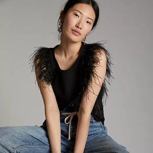Eva Franco | Romana Feathered Top | NWT